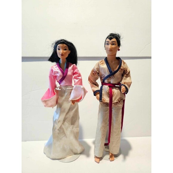 Mulan and Li Shang Disney Princess Barbie Dolls Classic Collection Edition 1997 - Picture 5 of 12